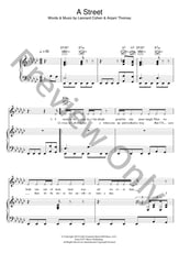 A Street piano sheet music cover